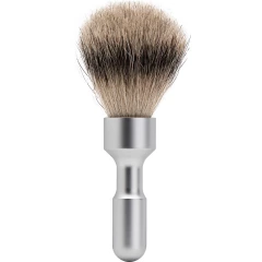 Помазок для бритья из натуральный барсучьего ворса, матовое хромированное покрытие