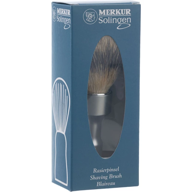 Помазок для бритья из натуральный барсучьего ворса, матовое хромированное покрытие - изображение 3