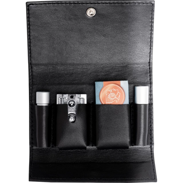 Станок Т-образный для бритья в чехле 46C, матовое хромированное покрытие - изображение 2