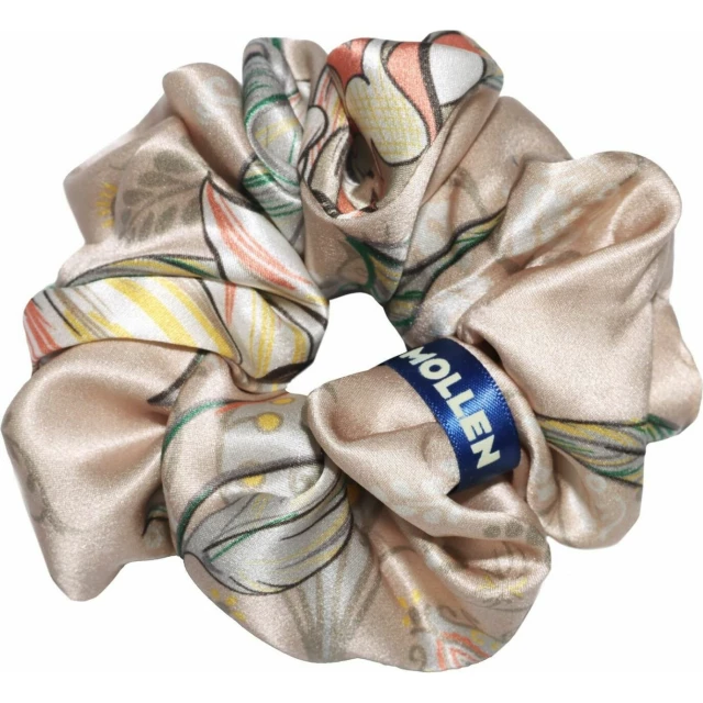 Комплект шелковых резинок для волос "Лазоревый цветок" песочно-бежевый - изображение 3