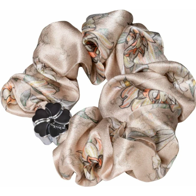 Комплект шелковых резинок для волос "Лазоревый цветок" пудровый - изображение 2