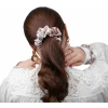 Комплект шелковых резинок для волос "Лазоревый цветок" пудровый