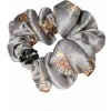 Комплект шелковых резинок для волос "Лазоревый цветок" светло-серый