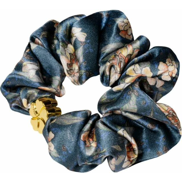Комплект шелковых резинок для волос "Лазоревый цветок" темно-бирюзовый - изображение 2