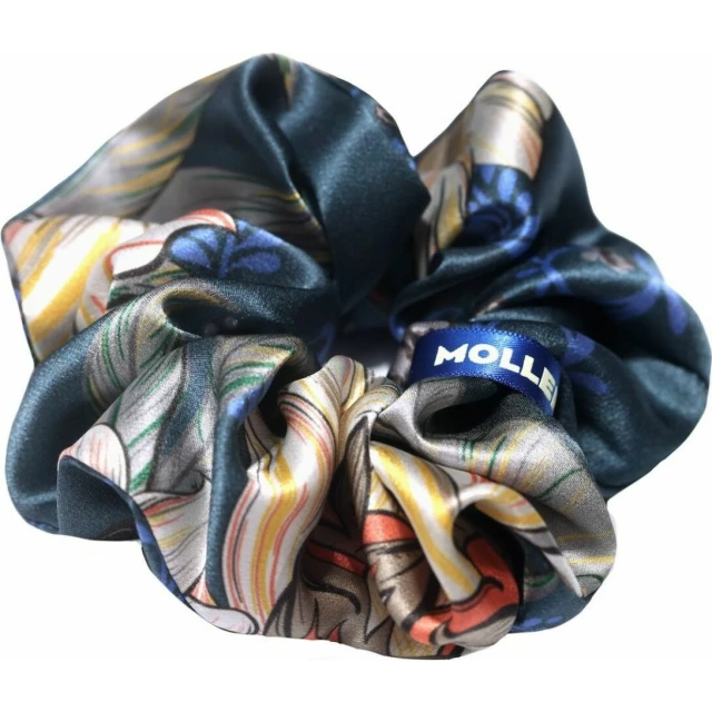 Комплект шелковых резинок для волос "Лазоревый цветок" темно-бирюзовый - изображение 3