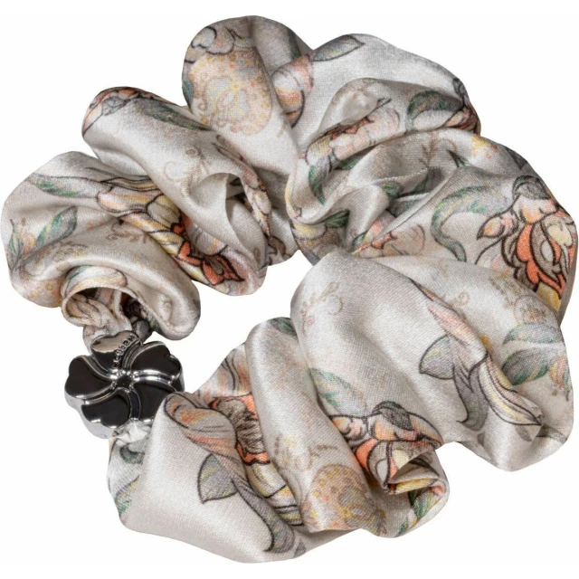 Комплект шелковых резинок для волос "Лазоревый цветок" жемчужно-белый - изображение 2