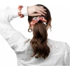 Комплект шелковых резинок для волос "Оммаж" розово-коралловый