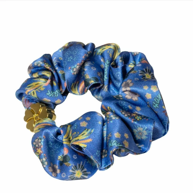 Комплект шелковых резинок для волос "Оммаж" васильково-синий - изображение 2