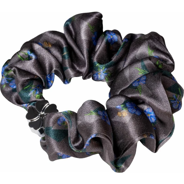 Комплект шелковых резинок для волос "Первоцвет" графитно-серый - изображение 2