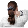 Комплект шелковых резинок для волос "Первоцвет" графитно-серый