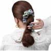 Комплект шелковых резинок для волос "Рассвет" васильково-синий