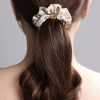 Шелковая резинка для волос "Лазоревый цветок" пудровая (в кейсе)