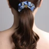 Шелковая резинка для волос "Оммаж" васильково-синяя (в кейсе)