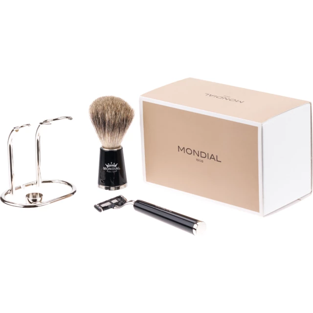 Бритвенный набор "Веспуччи", черная смола и никелированная латунь - изображение 4