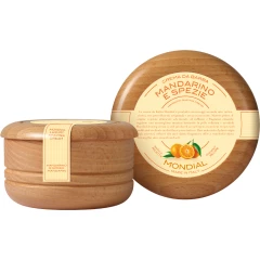 Крем для бритья "Мандарин и специи", деревянная чаша