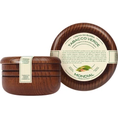 Крем для бритья "Зеленый табак", деревянная чаша