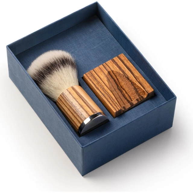 Помазок для бритья с подставкой "Миф", дерево зебрано - изображение 3