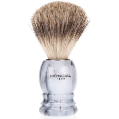 Помазок для бритья с ворсом барсука, серый