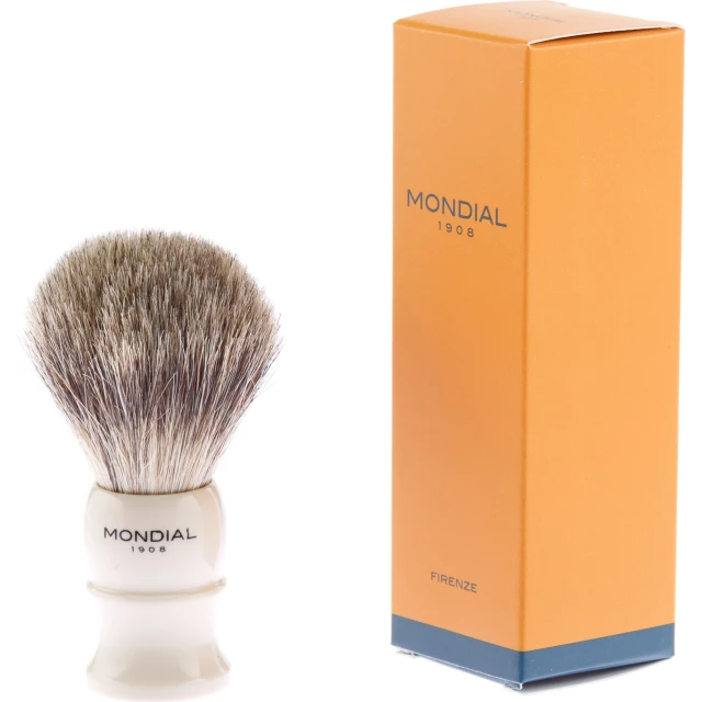 Помазок для бритья с ворсом барсука, слоновая кость - изображение 2