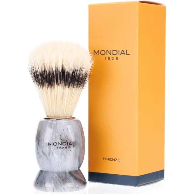 Помазок для бритья с ворсом кабана, серый мрамор - изображение 2