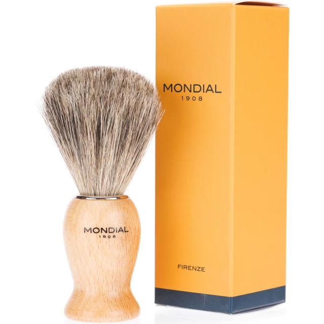 Помазок для бритья, светлое дерево - изображение 2