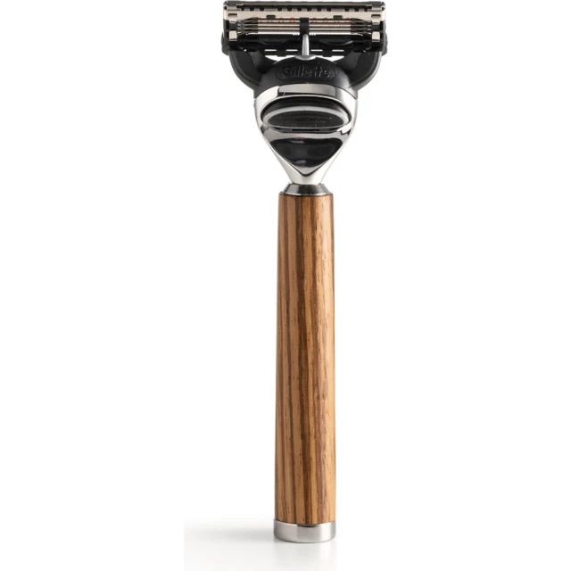 Станок для бритья с подставкой "Миф", дерево зебрано - изображение 2