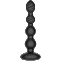 Анальная вибровтулка Nexus Tornado Beaded Probe Large с функцией вращения, черная