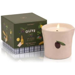 Средняя свеча в керамической банке Olive 226 г