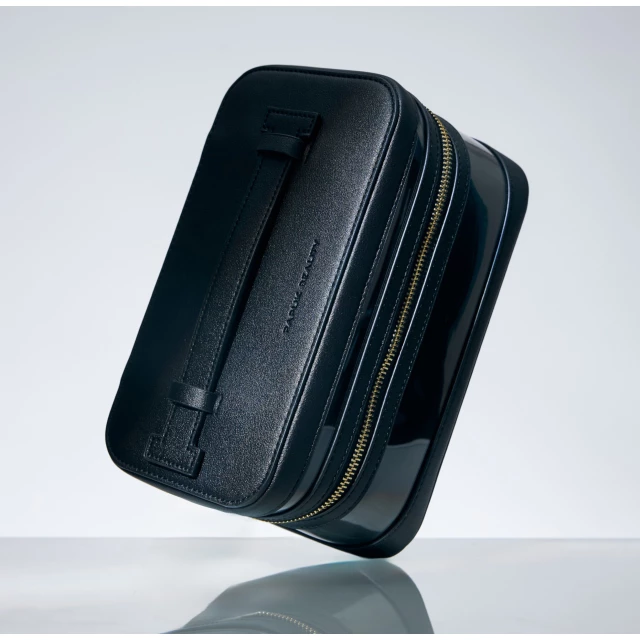 Базовая прозрачная косметичка с ручкой, черная - изображение 3