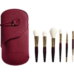 Набор кистей для макияжа в футляре, маджента
