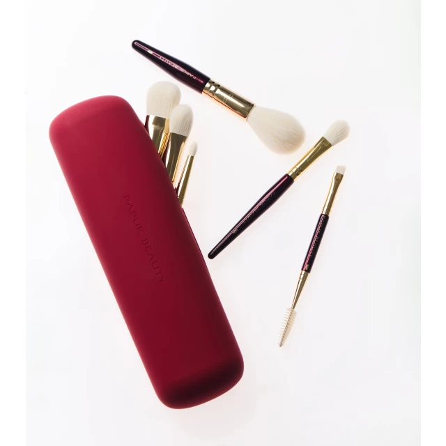 Набор кистей для макияжа в футляре, маджента - изображение 4