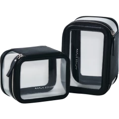 Набор маленьких прозрачных косметичек, черный