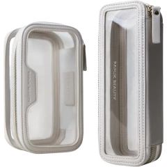 Набор прозрачных косметичек с пеналом, молочный