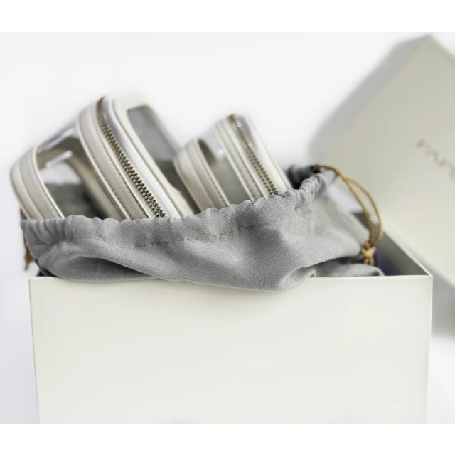 Набор прозрачных косметичек с пеналом, молочный - изображение 2