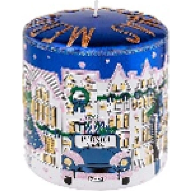 Свеча интерьерная NightFlight XMAS, синее золото 11х10см - изображение 2