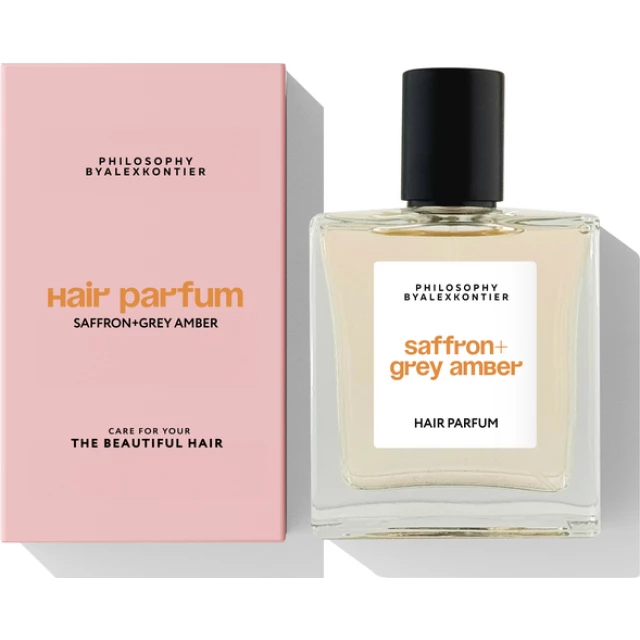 Фирменный парфюмированный спрей для создания тонкого аромата на волосах Saffron + Gray Amber