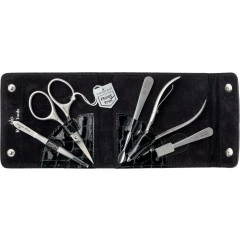 Маникюрный набор из 5 предметов, черный под "крокодил"