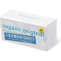 Презервативы Sagami Original 002 Extra Lub полиуретановые, с увеличенным количеством смазки, 12 шт