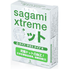 Презервативы Sagami Xtreme Type-E латексные, с точечной текстурой, 3 шт