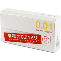 Ультратонкие полиуретановые презервативы Sagami Original 0.01, 5 шт