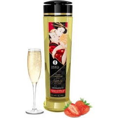 Массажное масло Shunga Erotic Massage Oil с ароматом шампанского и клубники
