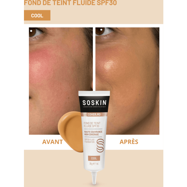Тональный солнцезащитный флюид SPF30, тон холодный бежевый - изображение 3