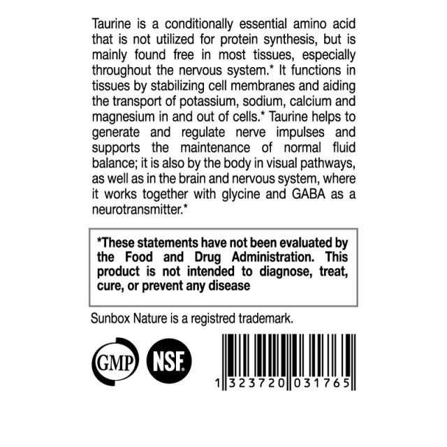 Аминокислота Таурин 500 мг - изображение 2