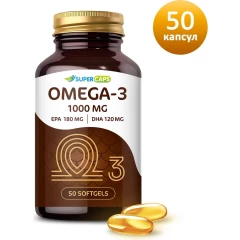 Пищевая добавка SuperCaps Omega-3 50 капсул, 1000мг