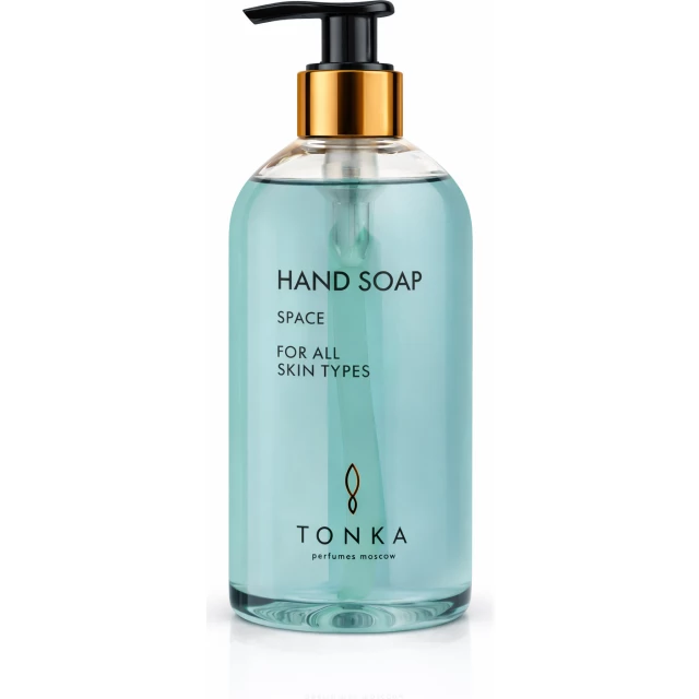 Мыло для рук Space 500мл (прозрачный пластик), помпа серебро/бронза - изображение 2