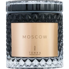 Парфюмированная свеча Moscow стакан черный (тубус) 220мл