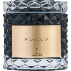 Свеча аромат Moscow стакан черный 50мл (тубус)