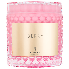 Парфюмированная свеча Berry стакан розовый глосс 220мл