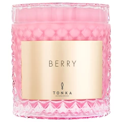 Парфюмированная свеча Berry стакан розовый глосс 220мл