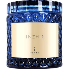 Парфюмированная свеча Inzhir стакан синий 220мл